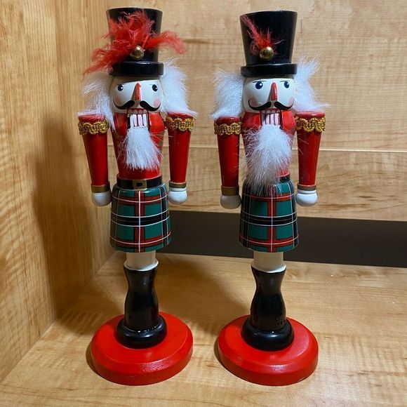Holiday Nutcrackers Candle Holders Wooden Poshmark